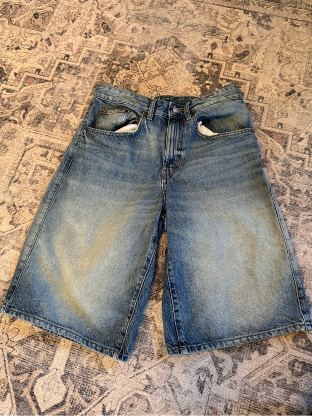 Zara Denim Bermuda Shorts, Size 30